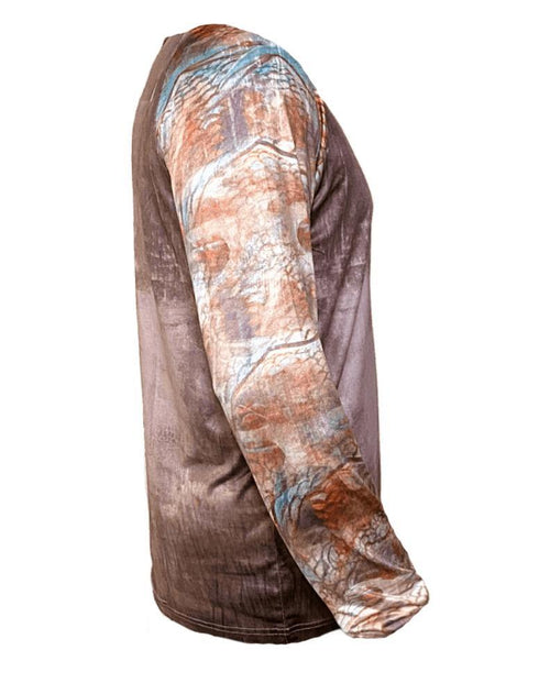 Mens Brown Redfish Performance Shirt - KnottyTails